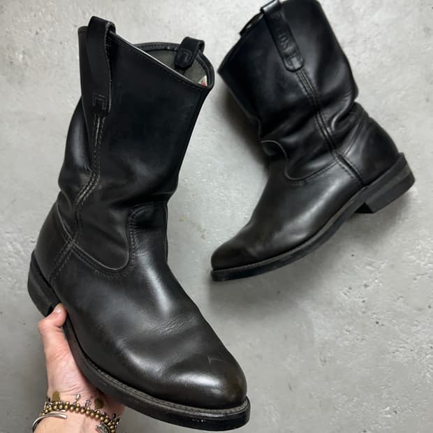 00's OG USA Made 레드윙 1125 페코스 블랙 웨스턴 부츠
