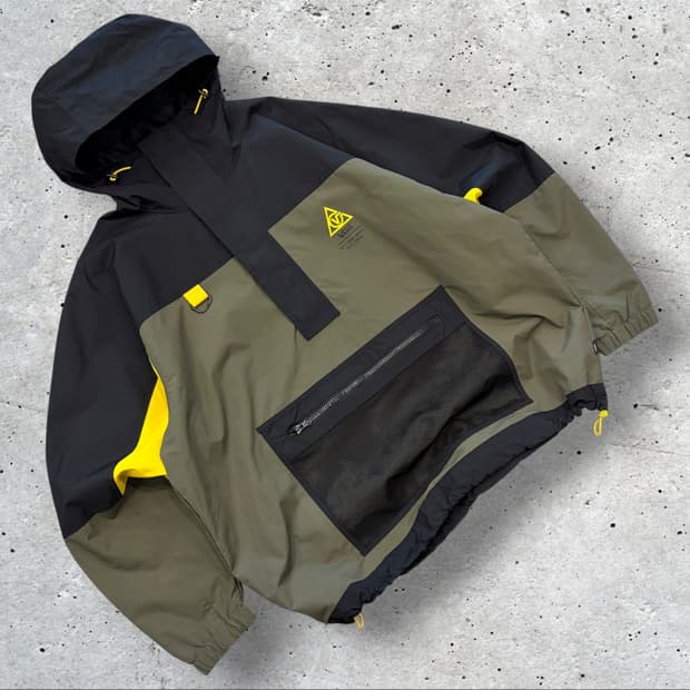 [S] 반스 아노락 바람막이 블랙/카키/옐로우 D881
