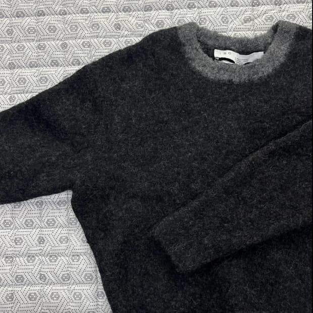 이로 IRO 회색 알파카 오버핏 니트 ~55