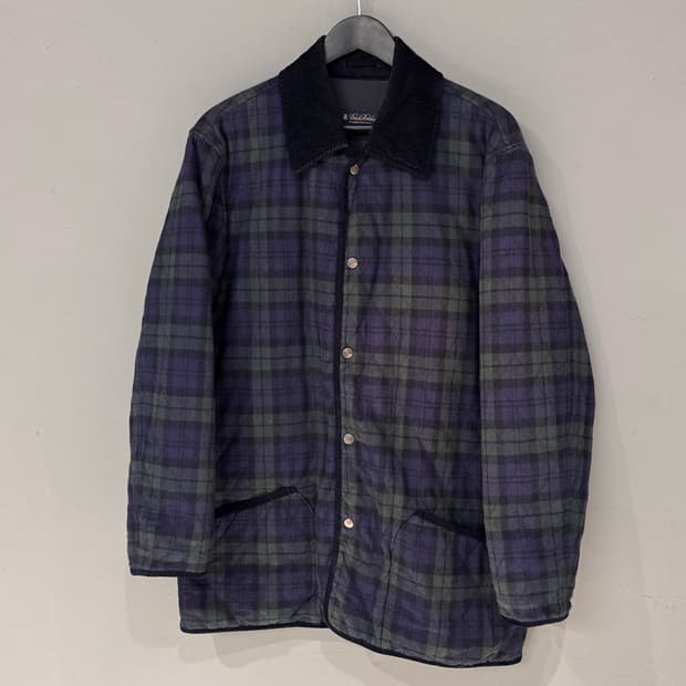 브룩스브라더스 타탄체크 퀼팅자켓 