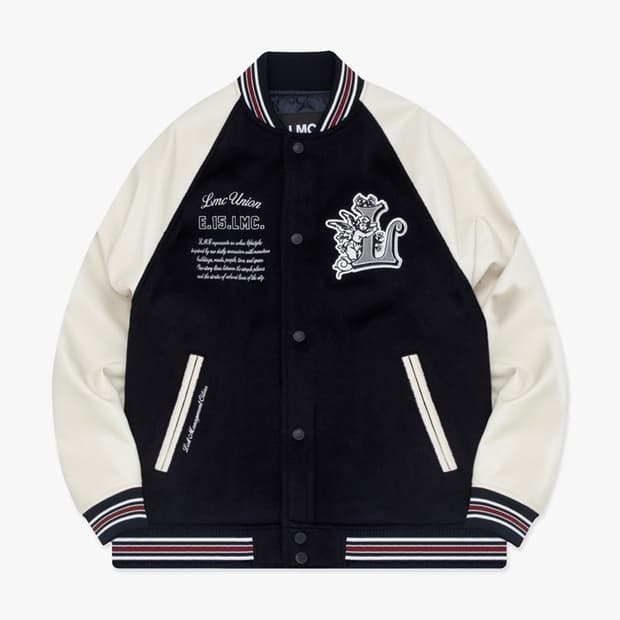 (새상품)LMC 엘엠씨 유니온 엔젤 바시티자켓 네이비