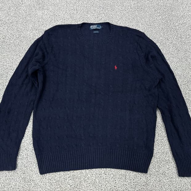 폴로 랄프로렌 90s 실크 꽈배기니트