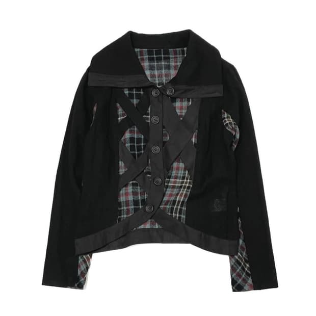 빈티지 체크 가디건