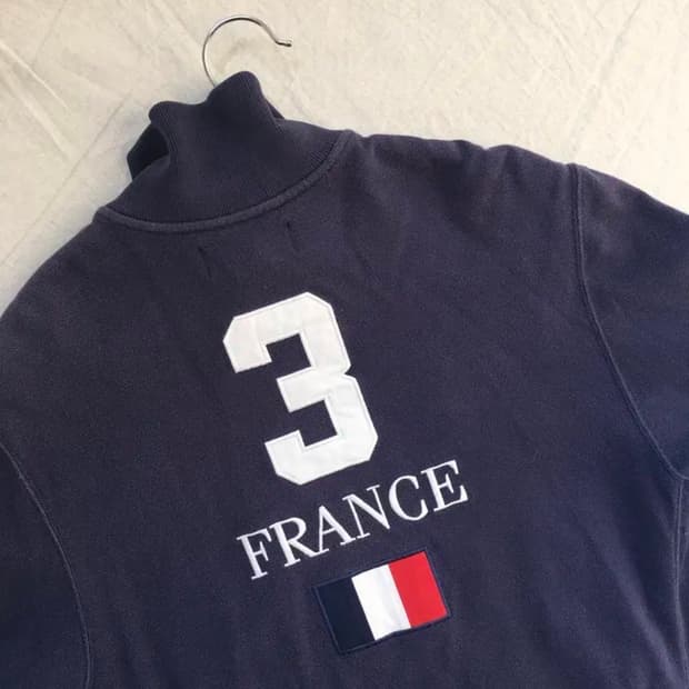 (희귀매물!!!)폴로 프랑스 국기 3로고 빅포니 집업