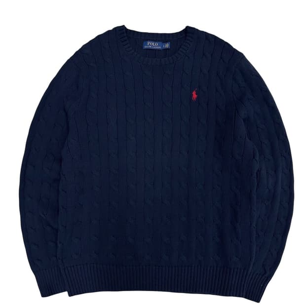폴로 꽈배기니트 네이비 (L) 