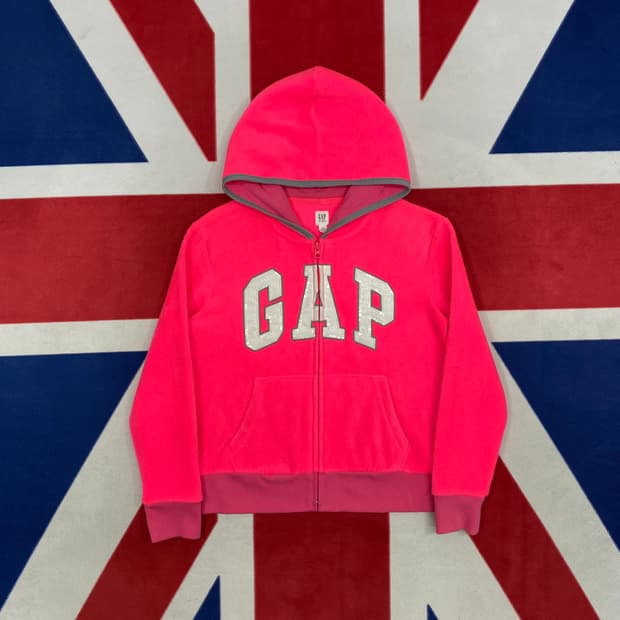 GAP 플리스 후드집업 실측 여성55반