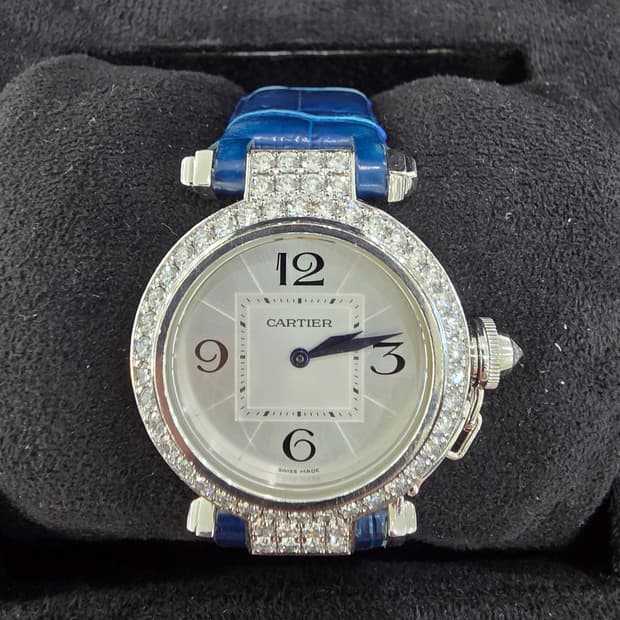까르띠에 파샤 금통 다이아 시계 정품