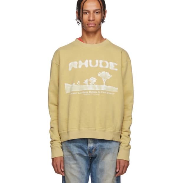 RHUDE 루드 데저트 가든 크루넥 스웨트셔츠 (베이지)