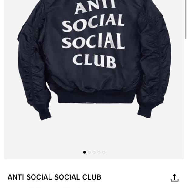 (구매) ANTI SOCIAL SOCIAL CLUB ma-1 jacket