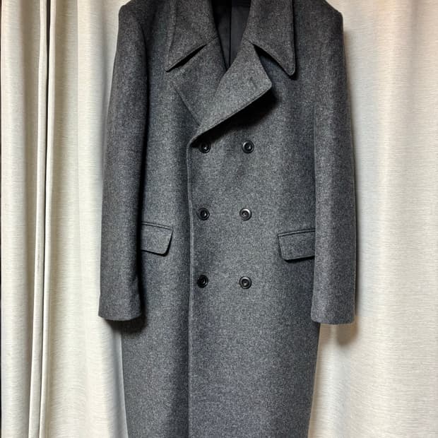 르메르 19FW 더블 브레스티드 울 코트 그레이 50사이즈