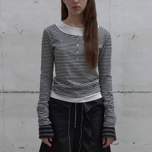 엘씨디씨티엠 레이어드 헨리넥 탑