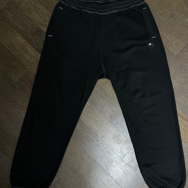 스투시 블랙 스웻팬츠 XL