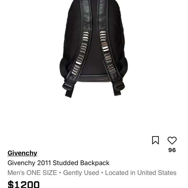 2011 지방시 리카르도티시 스터드 백팩