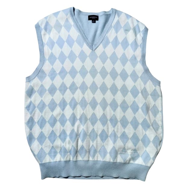 버버리 아가일 니트 베스트