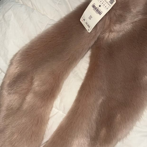 자라 털 목도리 핑크 새상품