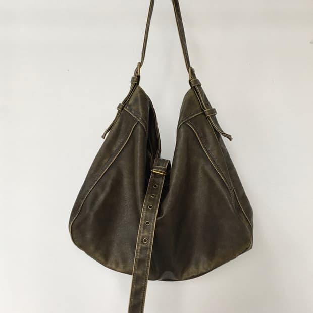 빈티지 카키 레더 백