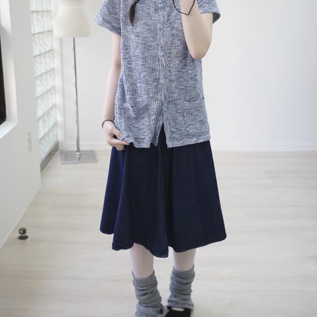  Blue summer knit cardigan