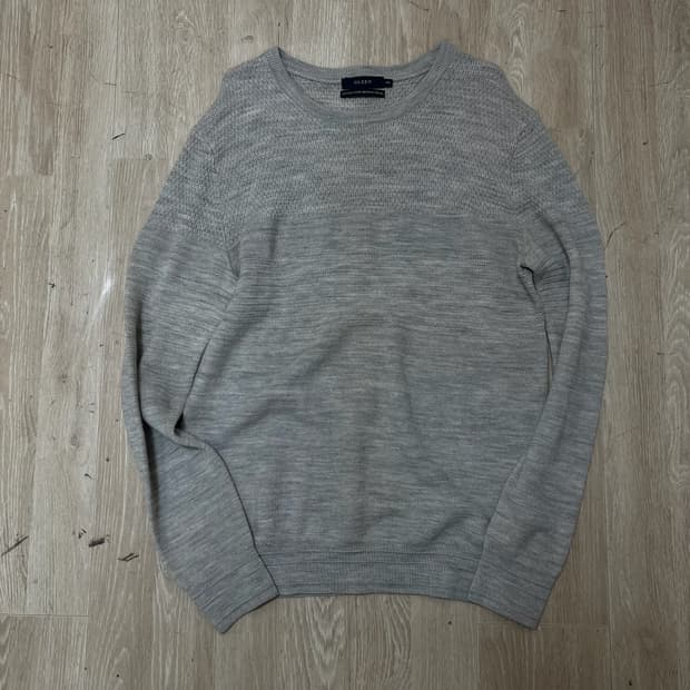 올젠 엑스트라 파인 메리노 울 라운드넥 니트 [그레이] M/95