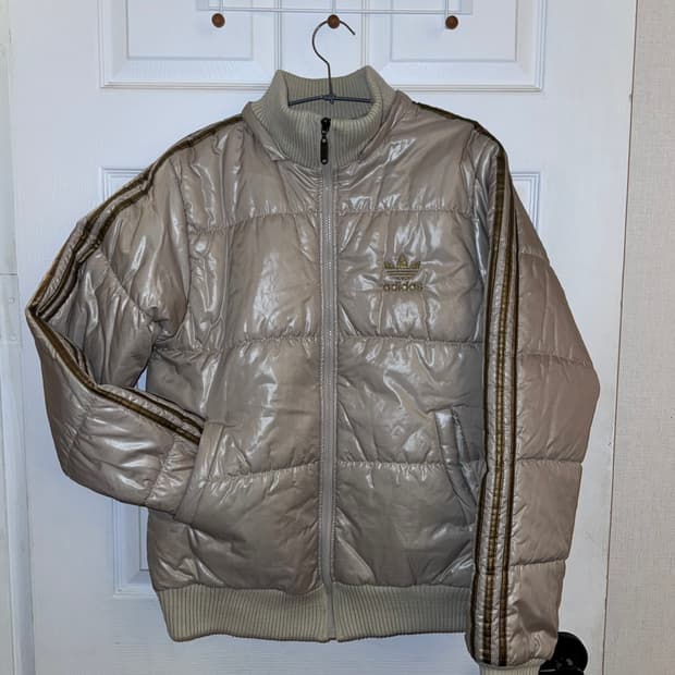 아디다스 빈티지 패딩 베이지 L (100) 