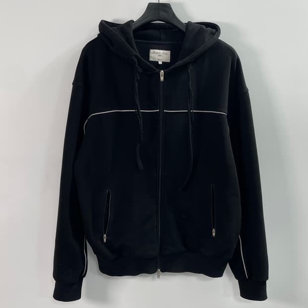 마뗑킴 아플리케 파이핑 오버핏 후드집업 (on.23)