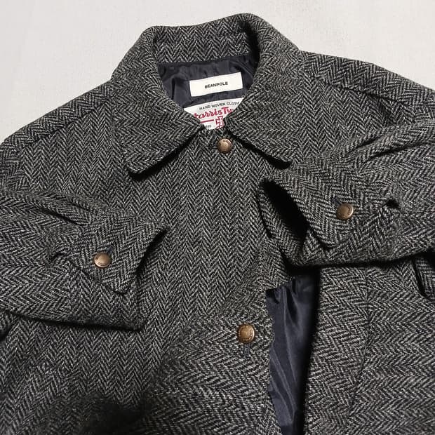 빈폴 레이디스 헤리스트위드 해링턴 자켓