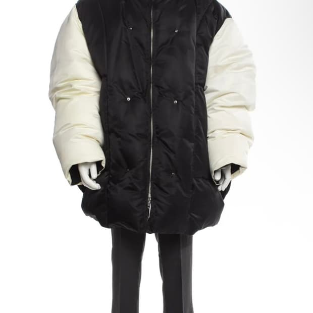 raf simons big feathers duck down coat