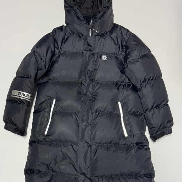 블랙야크 키즈 덕다운 후드 롱 패딩 155