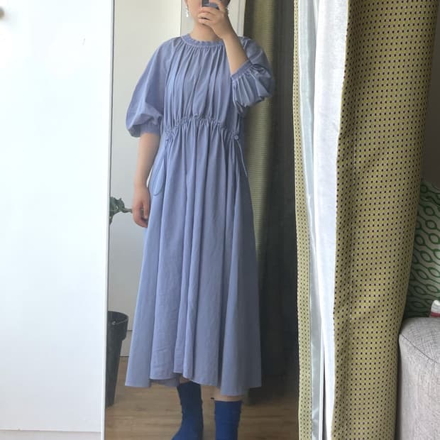 Cos 코스 볼륨 슬리브 원피스