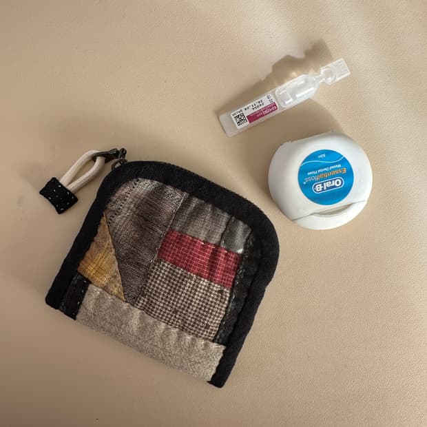 나염원단 퀼트 파우치