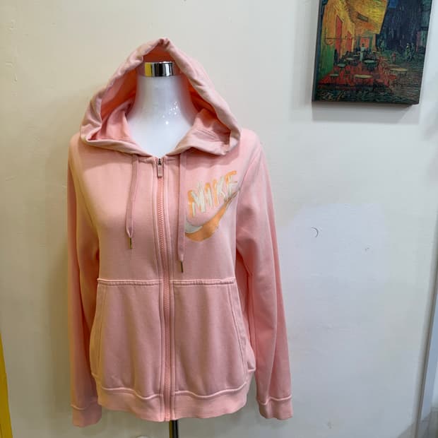 나이키(NIKE) 핑크 로고 후드 집업