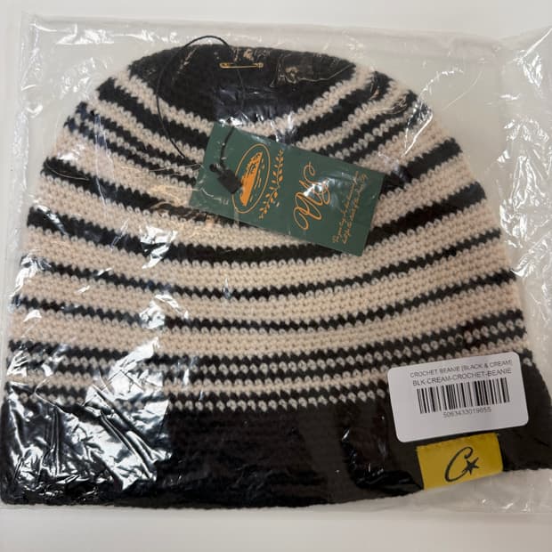 코르테이즈 corteiz crochet 비니 화이트 블랙