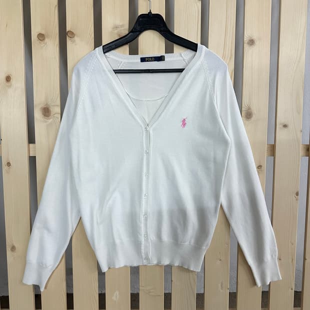 (S) 폴로 랄프로렌 아이보리 브이넥 니트 가디건