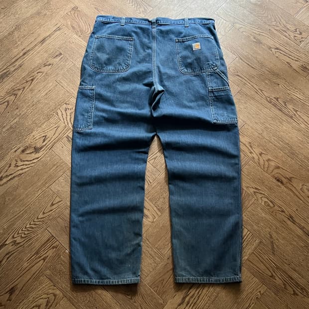 [38]칼하트 USA 덩가리핏 싱글니 워크 데님 팬츠