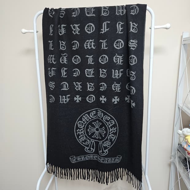 크롬하츠 더블컬러 머플러 블랙 새상품