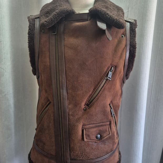 폴로 랄프로렌 무스탕 조끼 XS#최상급