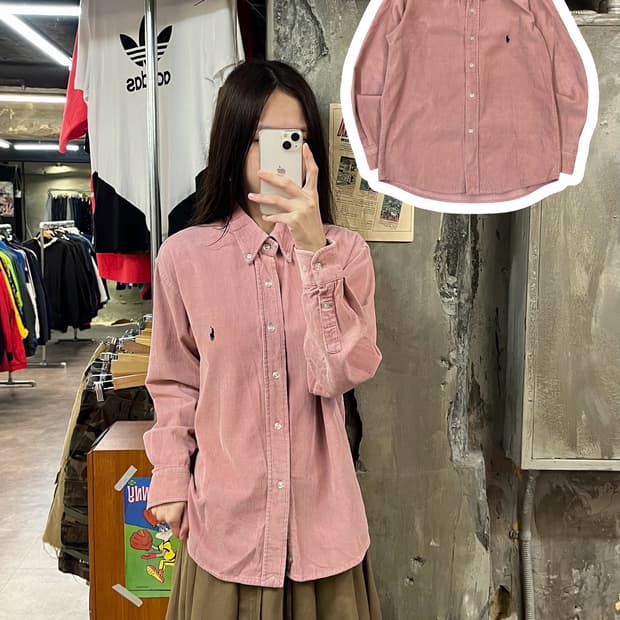 폴로 랄프로렌 골덴 셔츠 핑크 95 #csz1287