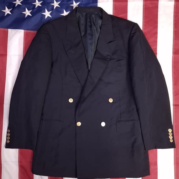 오리지날 일본판 버버리 금장 클래식 더블 울 블레이져