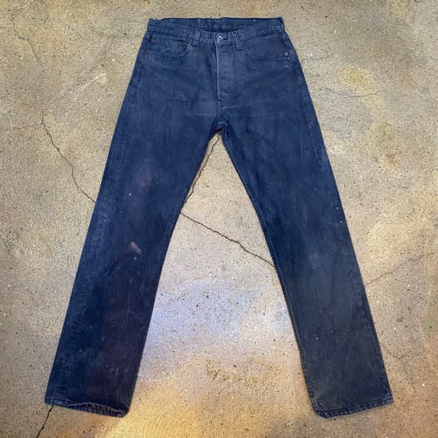 90s made in usa 리바이스 501 블랙진 데님 팬츠