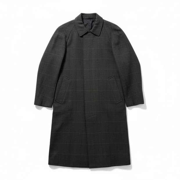 Takashimaya Original One 울 헤링본 발마칸 코트