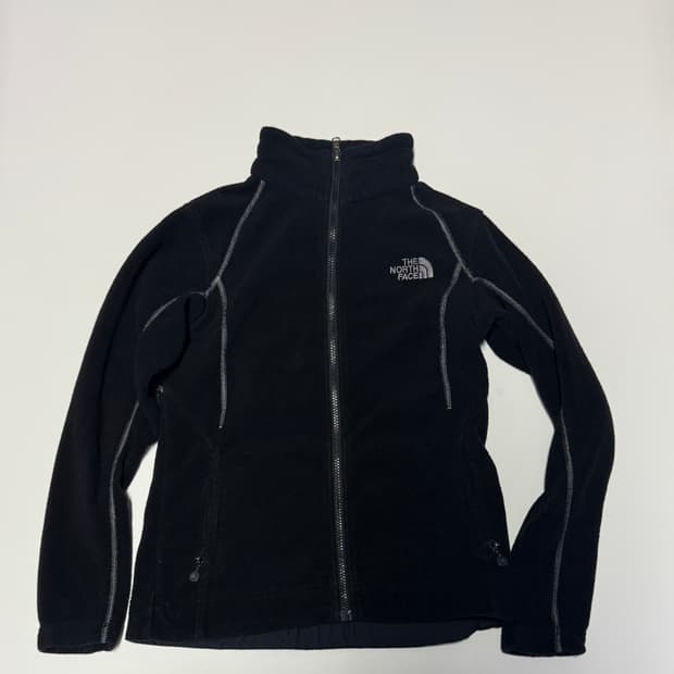 여성 노스페이스 플리스 집업 자켓 S 블랙