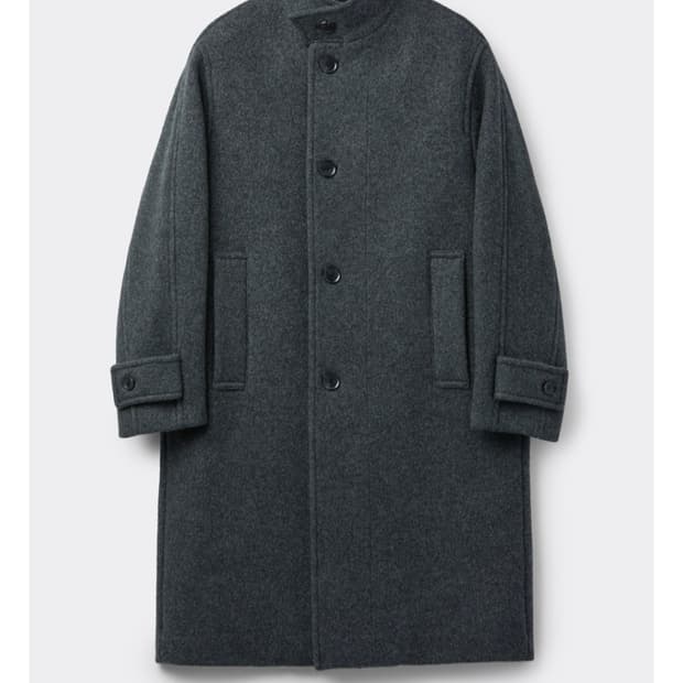 커스텀멜로우 Grey WoolHighneck Coat코트