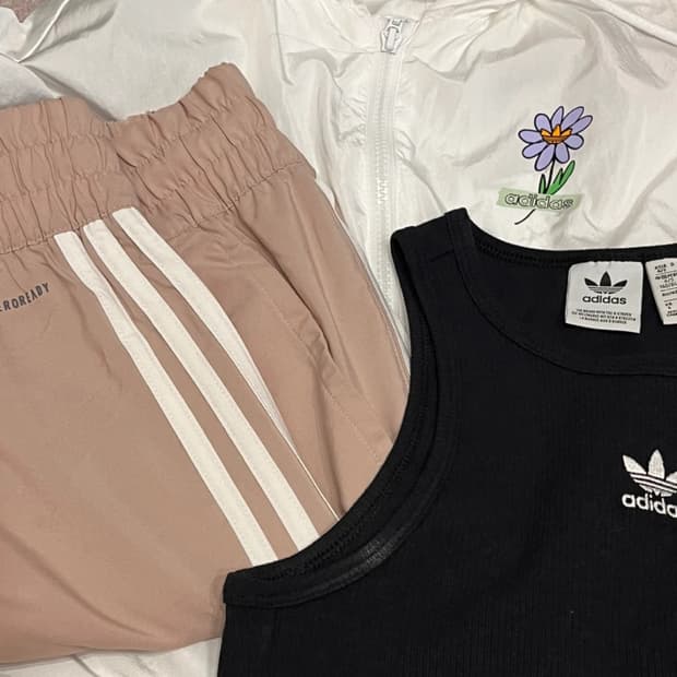 아디다스 바람막이 + 나시 + 조거팬츠 셋업 