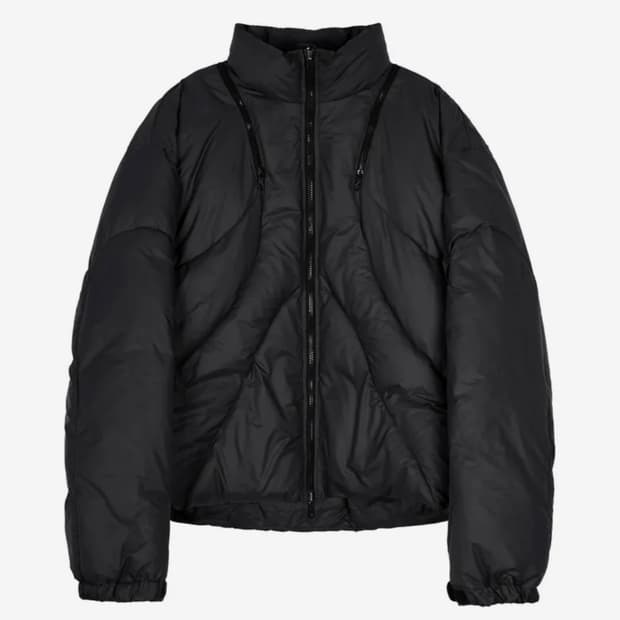 [OS]누피크 nupeak 커브드 퀼팅 패딩 블랙