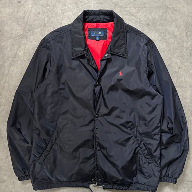Polo 폴로 랄프로렌 신형라벨 네이비컬러 엠브로이드 코치 자켓