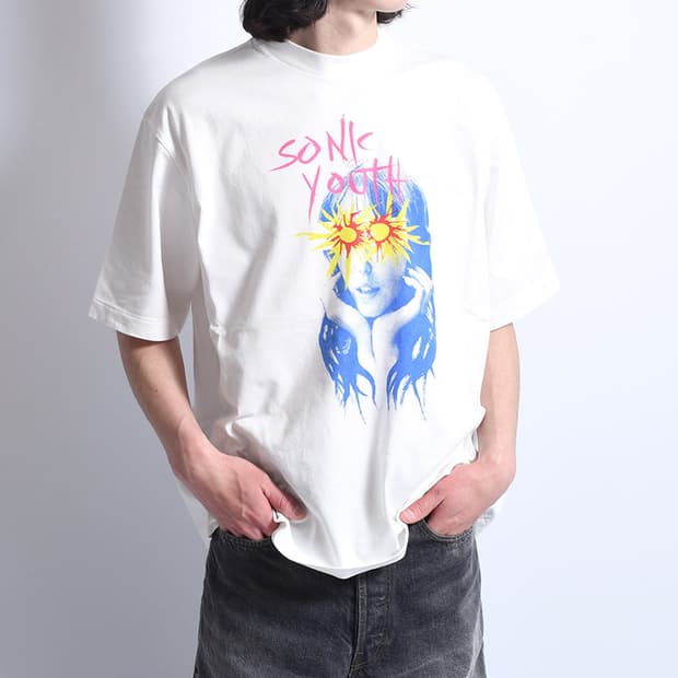 24SS 블럼스 루트스탁 소닉유스 빈티지 와이드 반팔 티셔츠 L