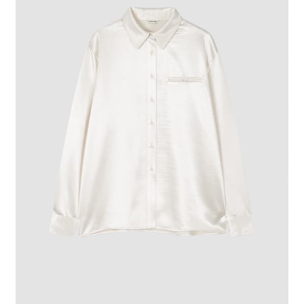 오버듀플레어 SATIN OVERSIZED SHIRT_IVORY