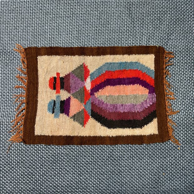 빈티지 네이티브 아메리칸 울 러그 미디엄 (old-8390)