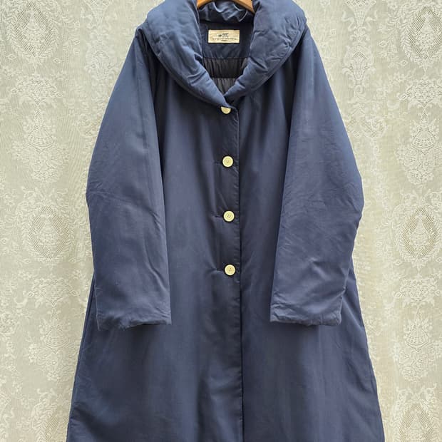 숄카라 오리털 패딩코트