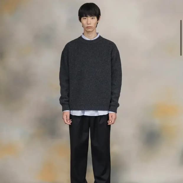 셔터 파인 메리노울 와이드 니트 M