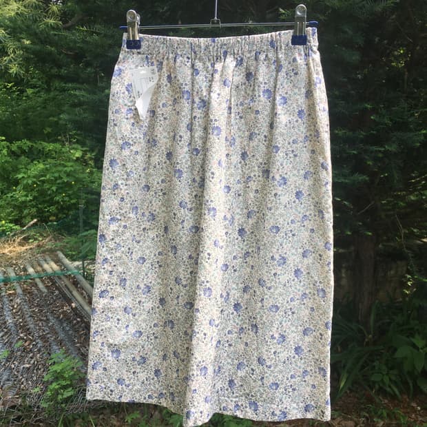 일본 빈티지 꽃무늬 밴딩 스커트